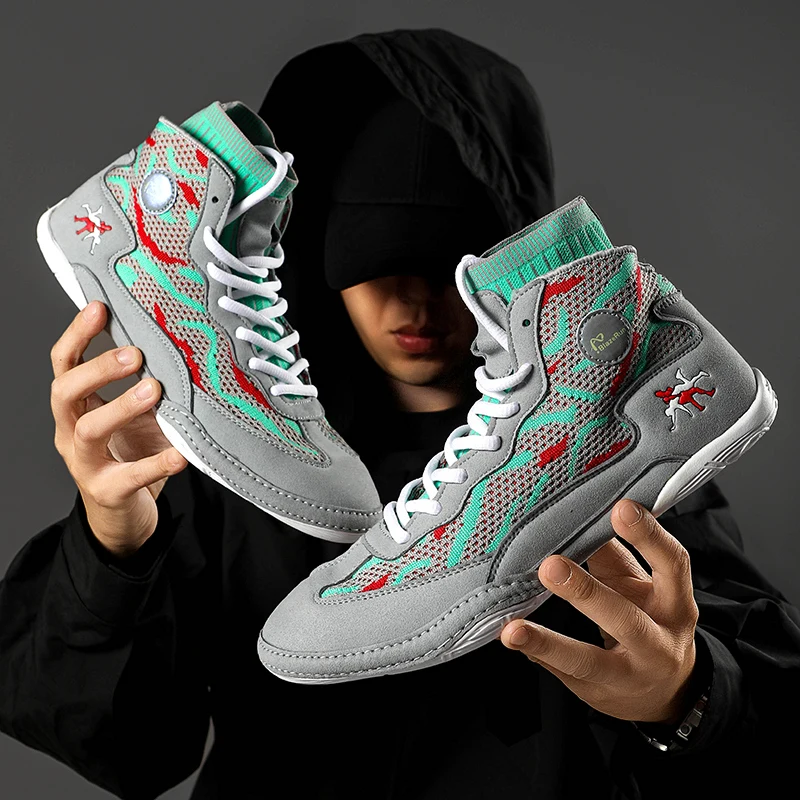 

2025 Hot Men's Wrestling Shoes Competition Sports Boxing Shoes Couple Designer Sneakers Neutral Boxing Shoes