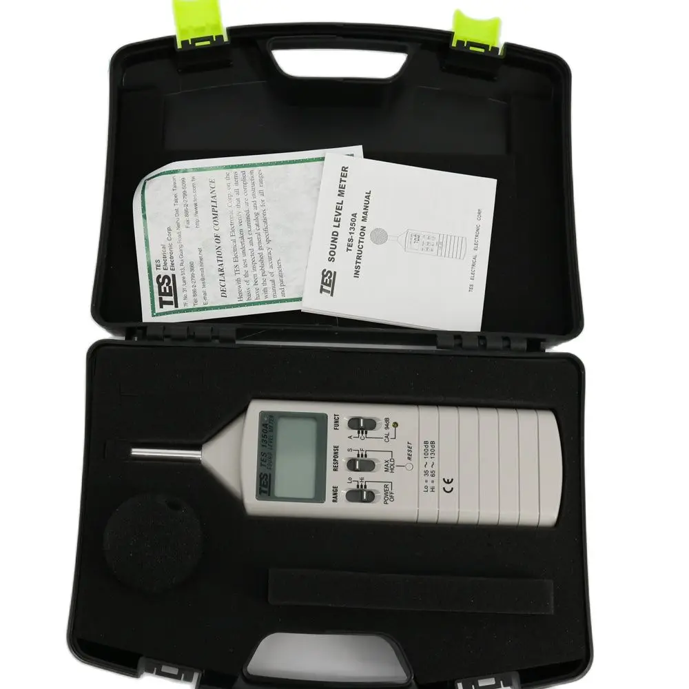 TES-1350A Sound Level Meter Noise Meters with Maximum Hold Function 0.1dB Resolution