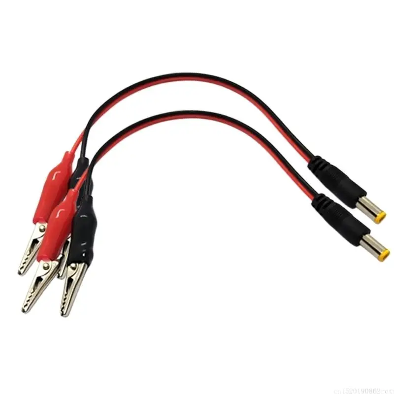 D5BB Set of 2 DC5521 to Clip Power Cable Suitable for Device Charging Use