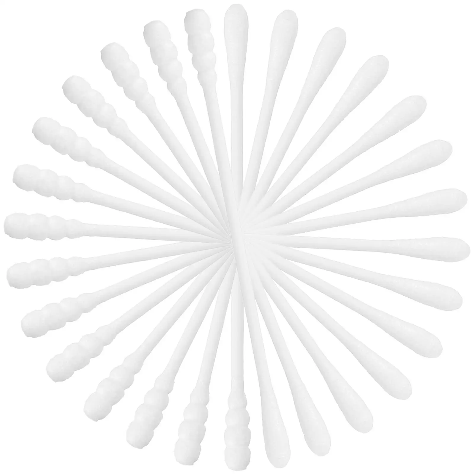 200 Pcs Swab Cotton Wooden Sticks Reusable Buds Swabs with Different Heads for Baby Care Makeup Tool Small Hygienic Ear