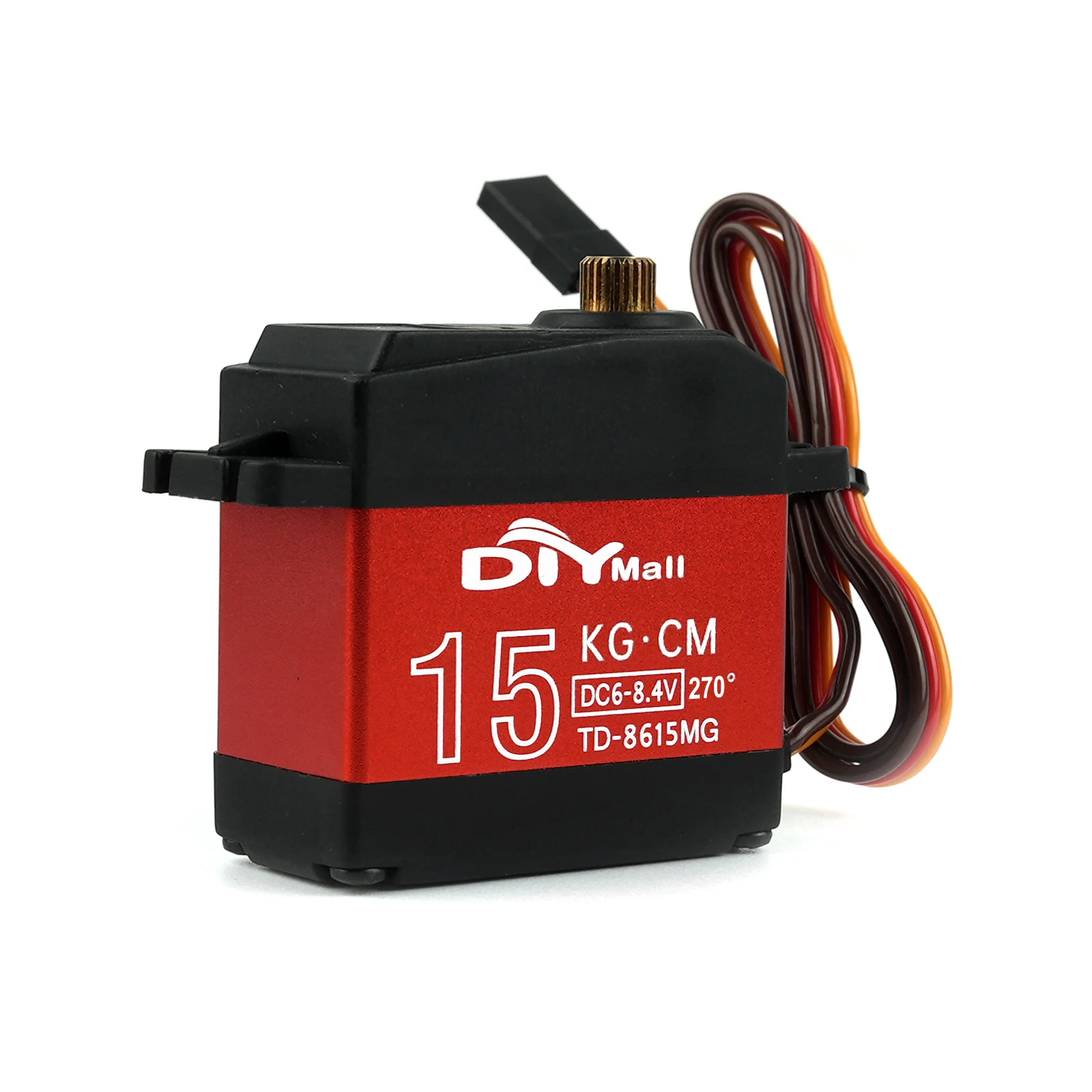 15 kg digitales Servo 6–8,4 V Hochgeschwindigkeits-Metallgetriebe 180/270/360 °   Einstellbar für 1/8 1/10 1/12 RC Baja Car Truck Robot Helicopter