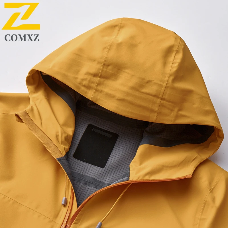 Men's Camping Ski Jackets Trendy Soft Shell Wear-resistant Windbreaker Coats Hiking Hooded Waterproof Jacket Raincoat Clothing