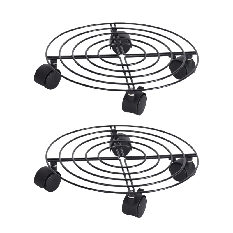 

Heavy Duty Plant Bracket with Plant Stand Wheel Round Plant Stand Iron Plant Bracket Suitable for Indoor Outdoor B03E