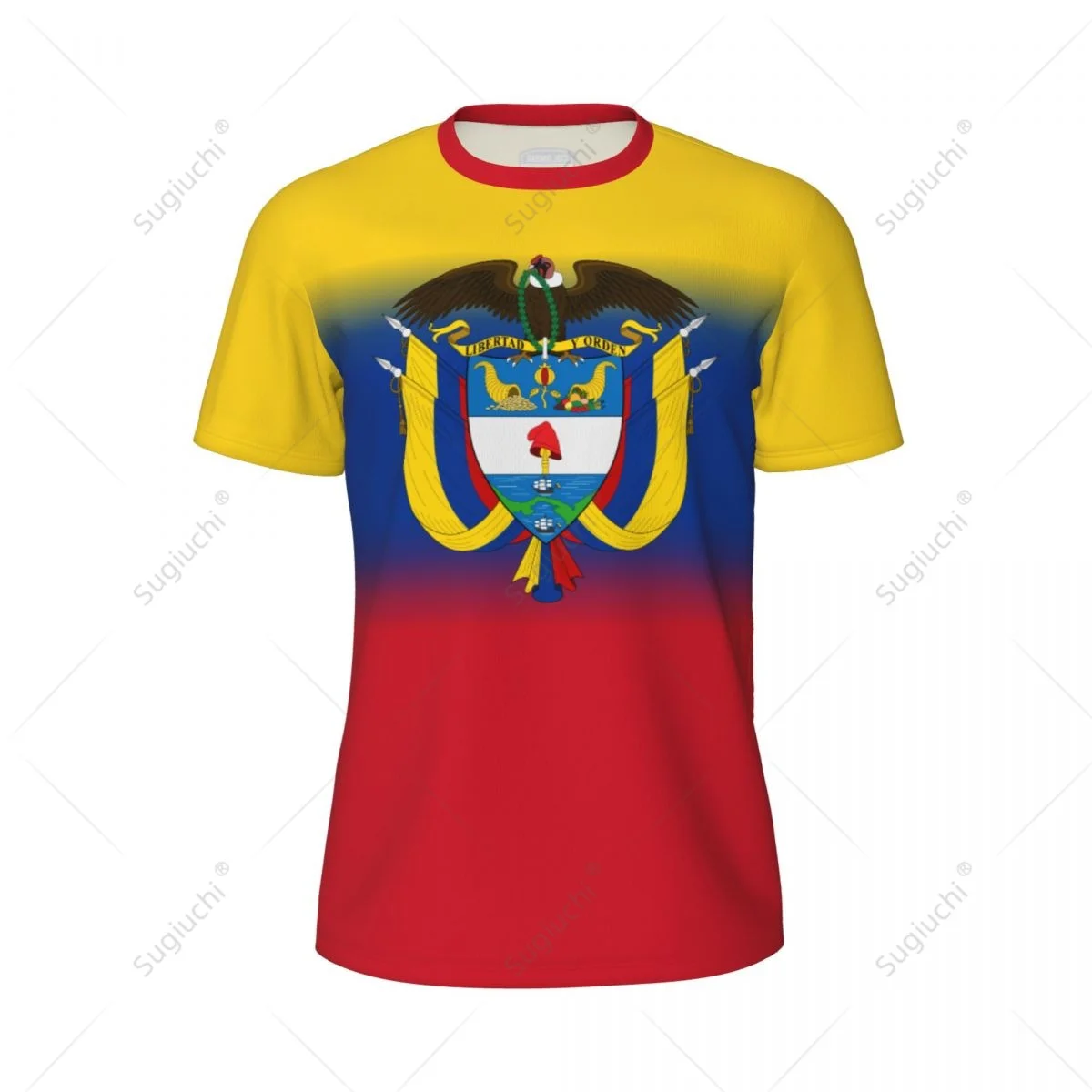 Sports Mesh T-shirt Colombia Flag For Running Bike Soccer Tennis Football Fitness Tees 3D Printed Custom