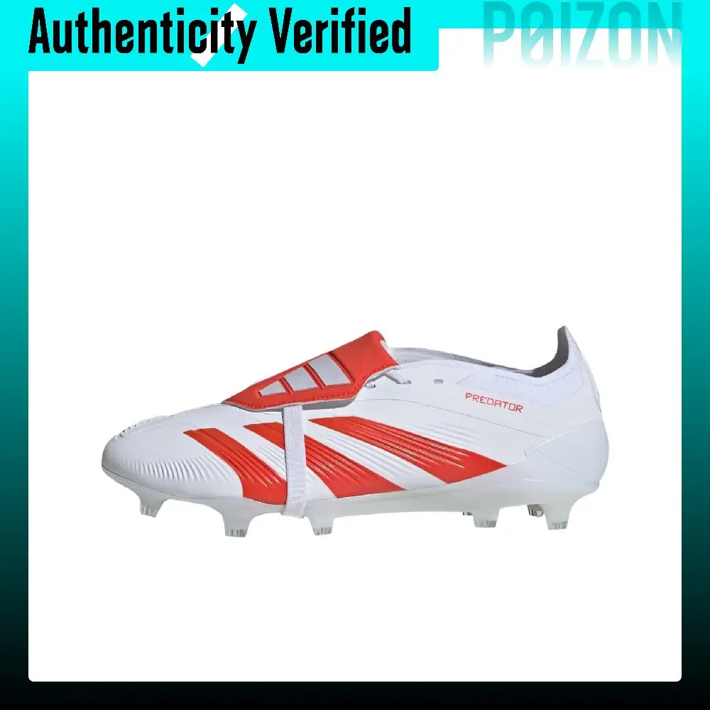 Adidas PREDATOR ELITE Soccer Shoes Unisex Low Top White Red JI3372