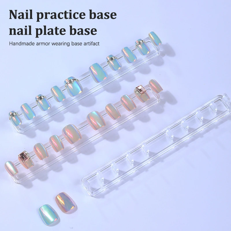 1Pcs Nail Art Nail Support Magnetic Nail Holder Practice Display Plastic Showing Shelves Nail Manicure Stand Presentation