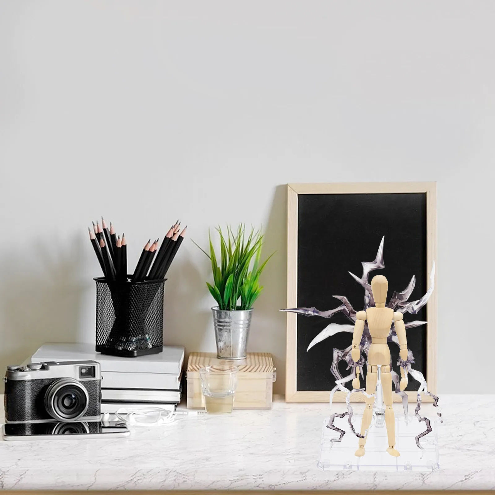 

1Set Action Figure Stand Clear Lightweight Plastic Holder Flat Stable Base Portable Flexible Figure Support Frame DIY Assembly