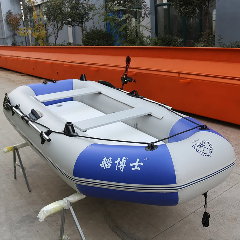 2.3M Thickened 0.7mm Inflatable Fishing Boat with Air Deck Floor Inflatable Raft Kayak Boat for Fishing Outdoor Water Activities