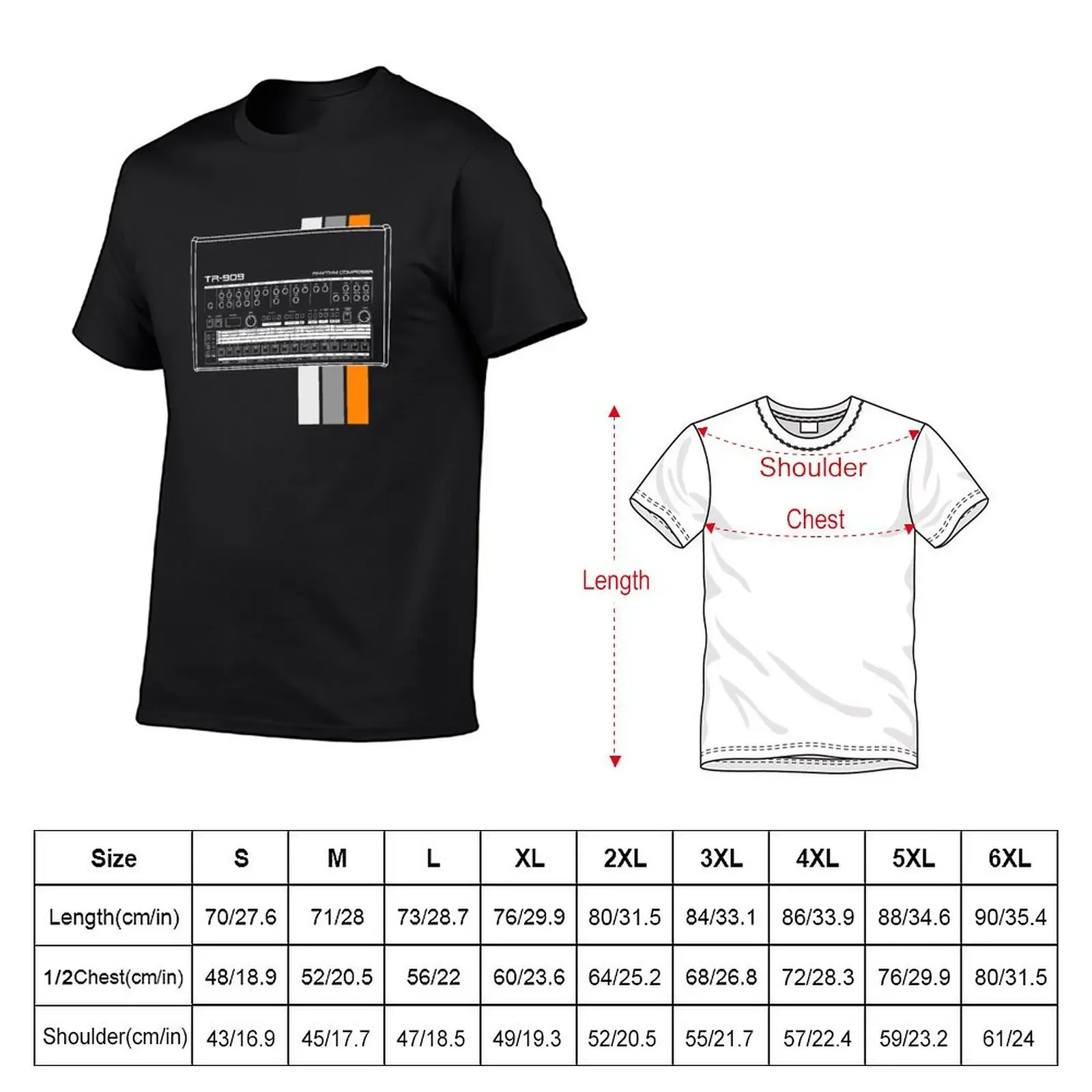 TR 909 Dark Background T-shirt Aesthetic clothing sweat heavyweights graphics heavyweight t shirts for men