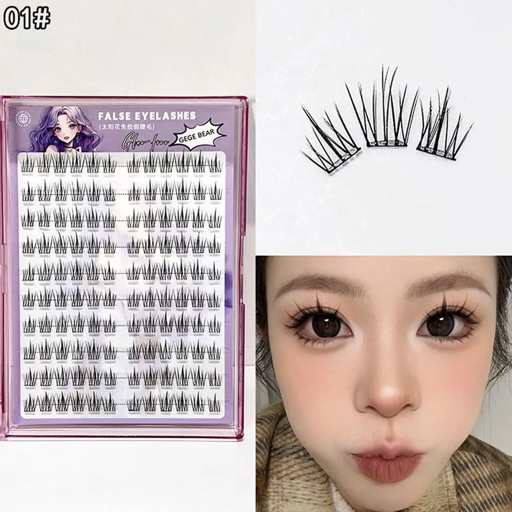 ขนตาปลอมแบบไม่มีกาวแบบธรรมชาติ ขนตาแบบติดด้วยตนเองความจุขนาดใหญ่ สวมใส่ง่าย ขยายดวงตาสำหรับผู้เริ่มต้น ﻿