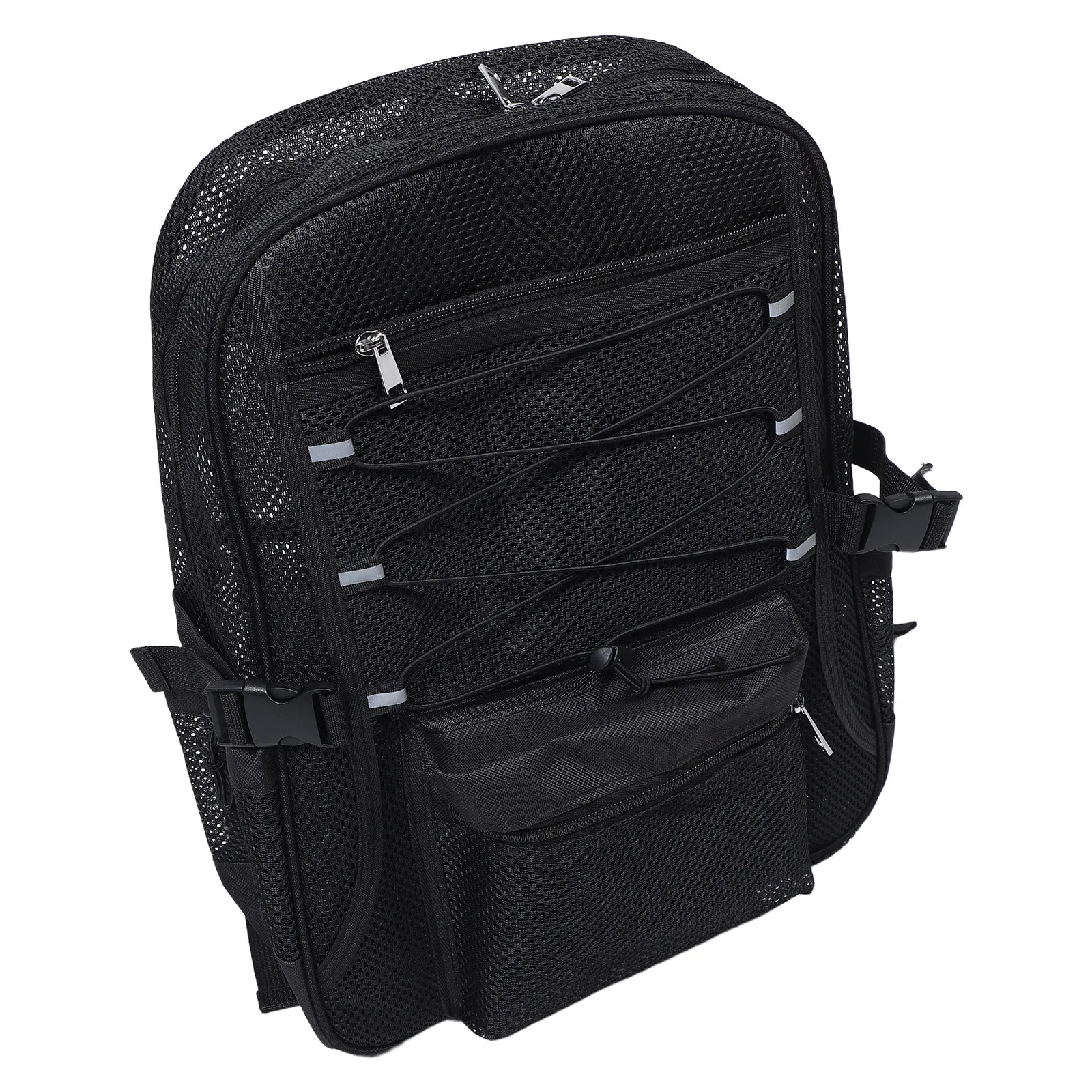 

Складной сетчатый рюкзак черного цвета, легкий, дышащий, для путешествий, спортзала, пляжа, походов, быстросохнущий, портативный, компактный, для взрослых