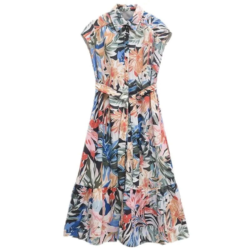 Gonna a portafoglio con cintura aderente in vita lunga da donna estiva irt Sle Altro materiale da indossare in un unico pezzo 00%