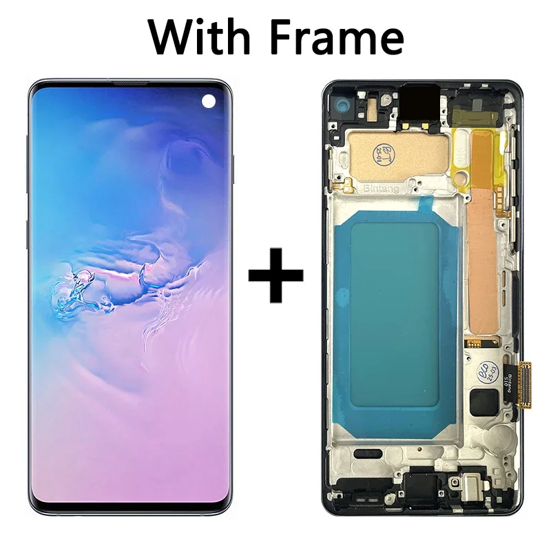 Wyświetlacz TFT jakości S10 z ramką do Samsung S10 LCD ekran dotykowy Digitizer SM-G973F/DS G973U G973 wymiana wyświetlacza — zdjęcie produktu 3