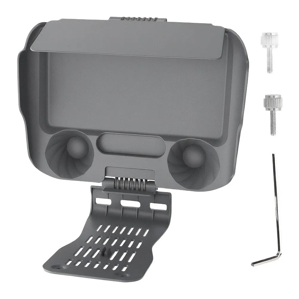 Sun Hood Cover for DJI RC 2 Controller 18x14x5cm Gray ABS Material Sunshade with Dual Damping Shaft and Foldable Panels