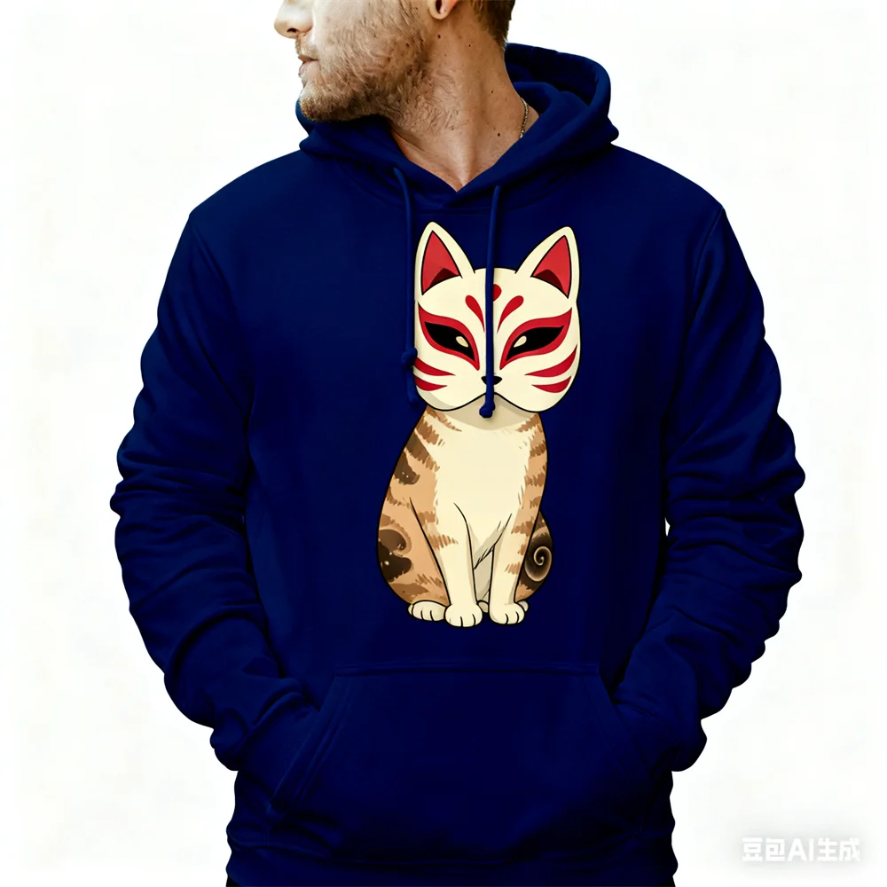 انمي ياباني نمط طباعة هوديس للرجل الرسومات هوديس الخريف الربيع y2k للجنسين هوديي جديد في هوديس وبلوزات القمم