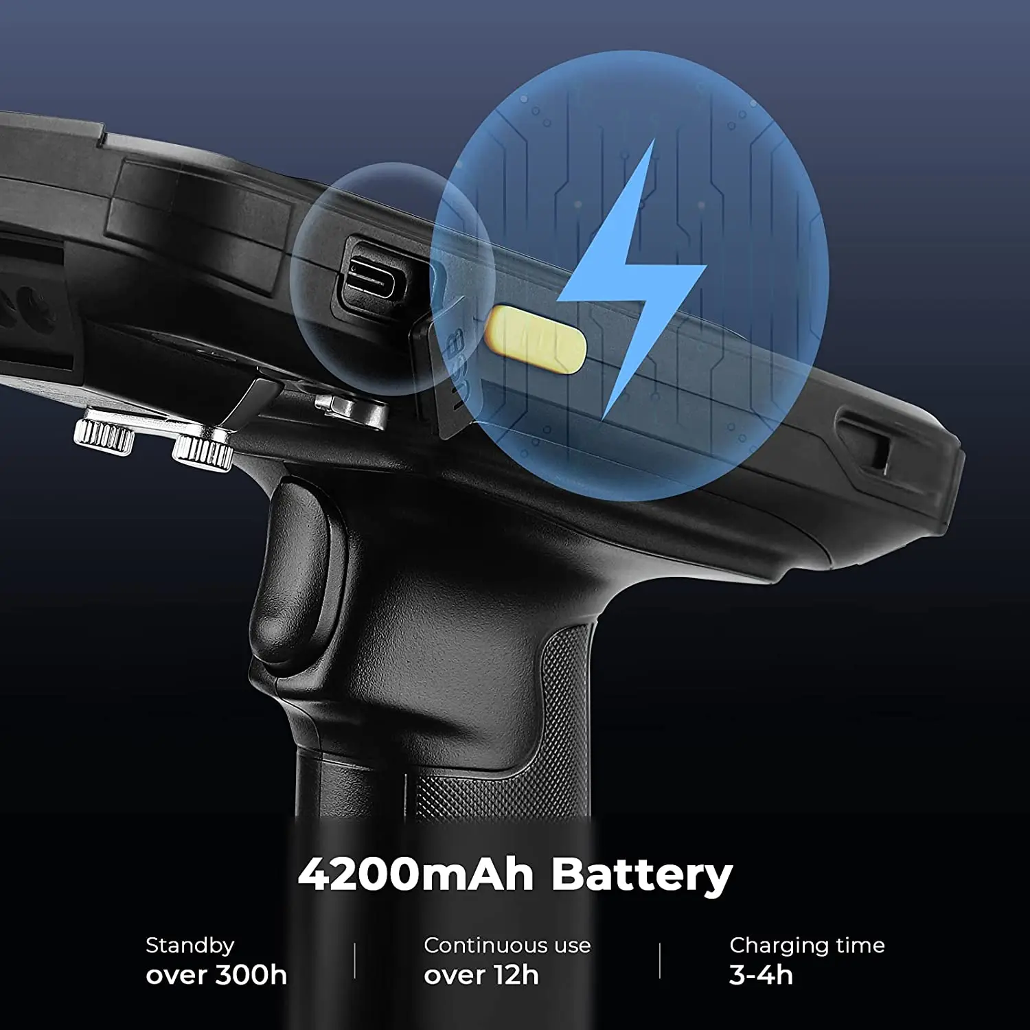 Imagem -04 - Android Handheld Barcode Scanner Terminal Pda Robusto Coletor de Dados Nfc Wi-fi Bluetooth Gps Inventário de Armazém C6000 1d 2d