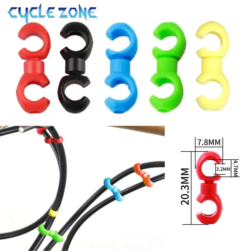 

10pcs/set Bike Cross Line Clips S-Shaped Cross Cable Clips for Bicycle Brake Shift Line Rotatable MTB Bike Ties Buckle Holder