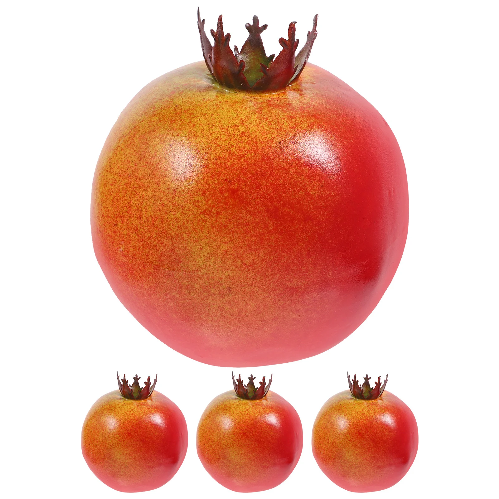 4 Pcs Simulated Fruit Model Home Decoration Photography Props Fake Pomegranate Fruits Lifelike Decorations Foam Desktop