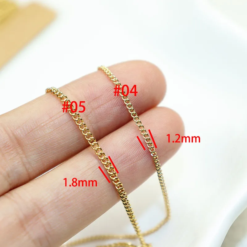 10Ms Roestvrij Staal Vacuüm Pvd Plated Kleine Platte Ketting Choker Ketting Vrouwen Meisje Mode Sieraden Waterbestendig