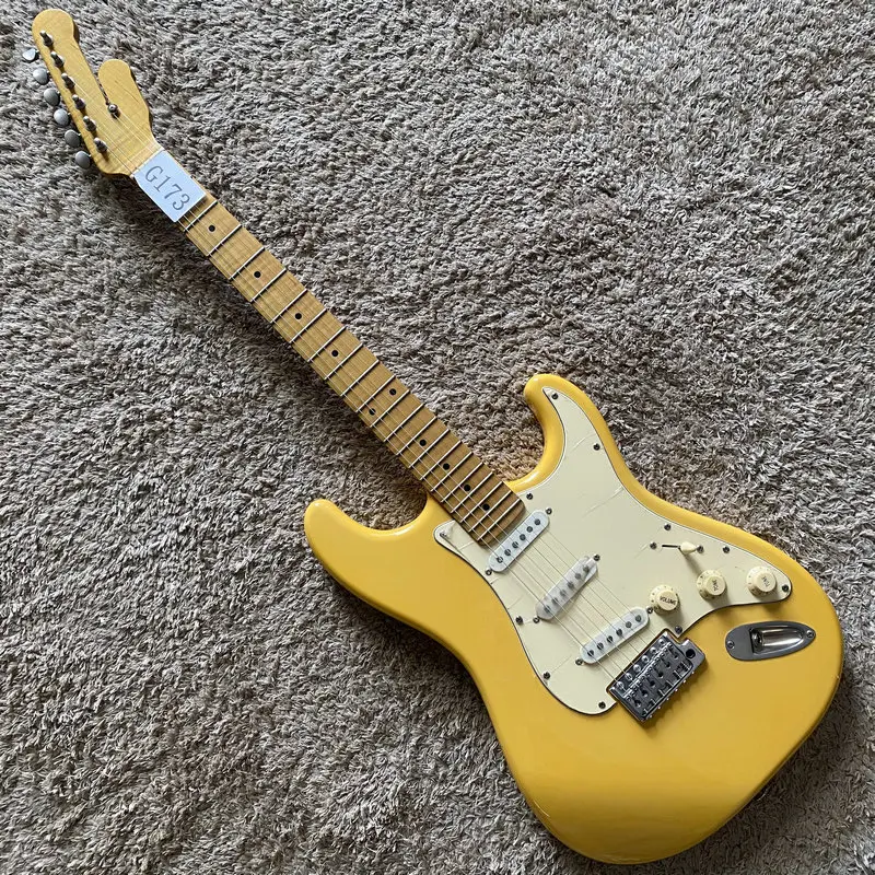 G173  22 Frets Flamed Maple Neck+Locked Vintage Machine Heads Electric Guitar Tremolo Bridges from Farida Stock Guitars