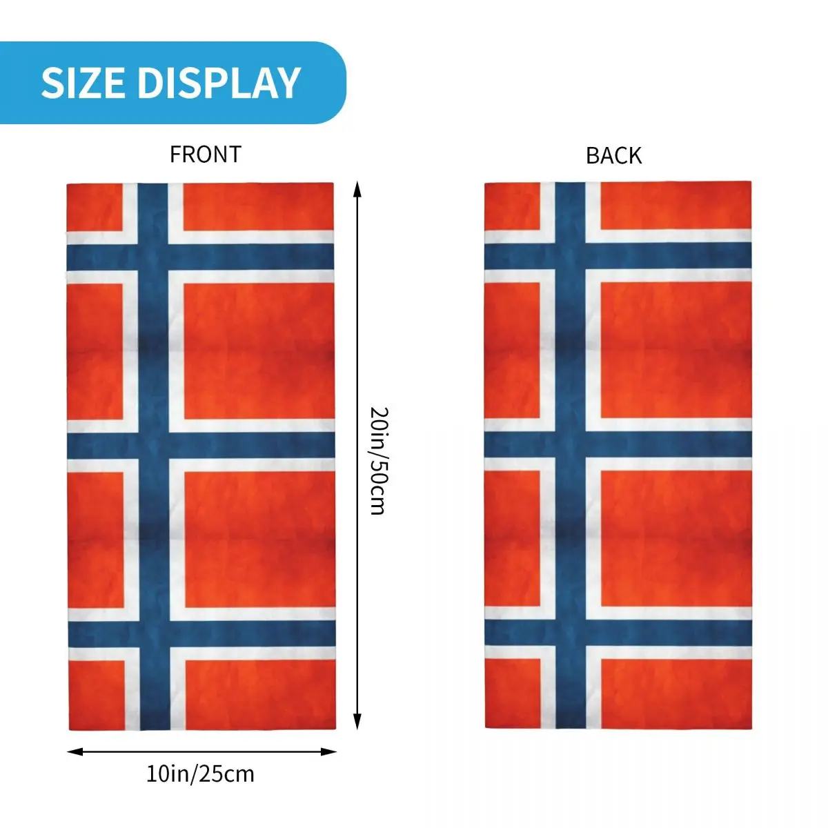 Bandeira da noruega bandana pescoço capa impressa envoltório cachecol quente máscara de corrida para homens mulheres adulto respirável