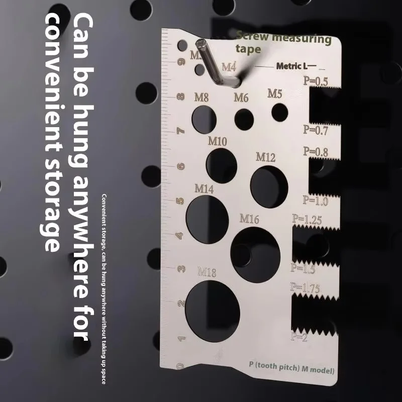 Screw Thread Pitch Gauge Ruler Measuring Tool Bolt Nut Metric Machining Threads Screw Cutting Gauge Angle Model Measuring