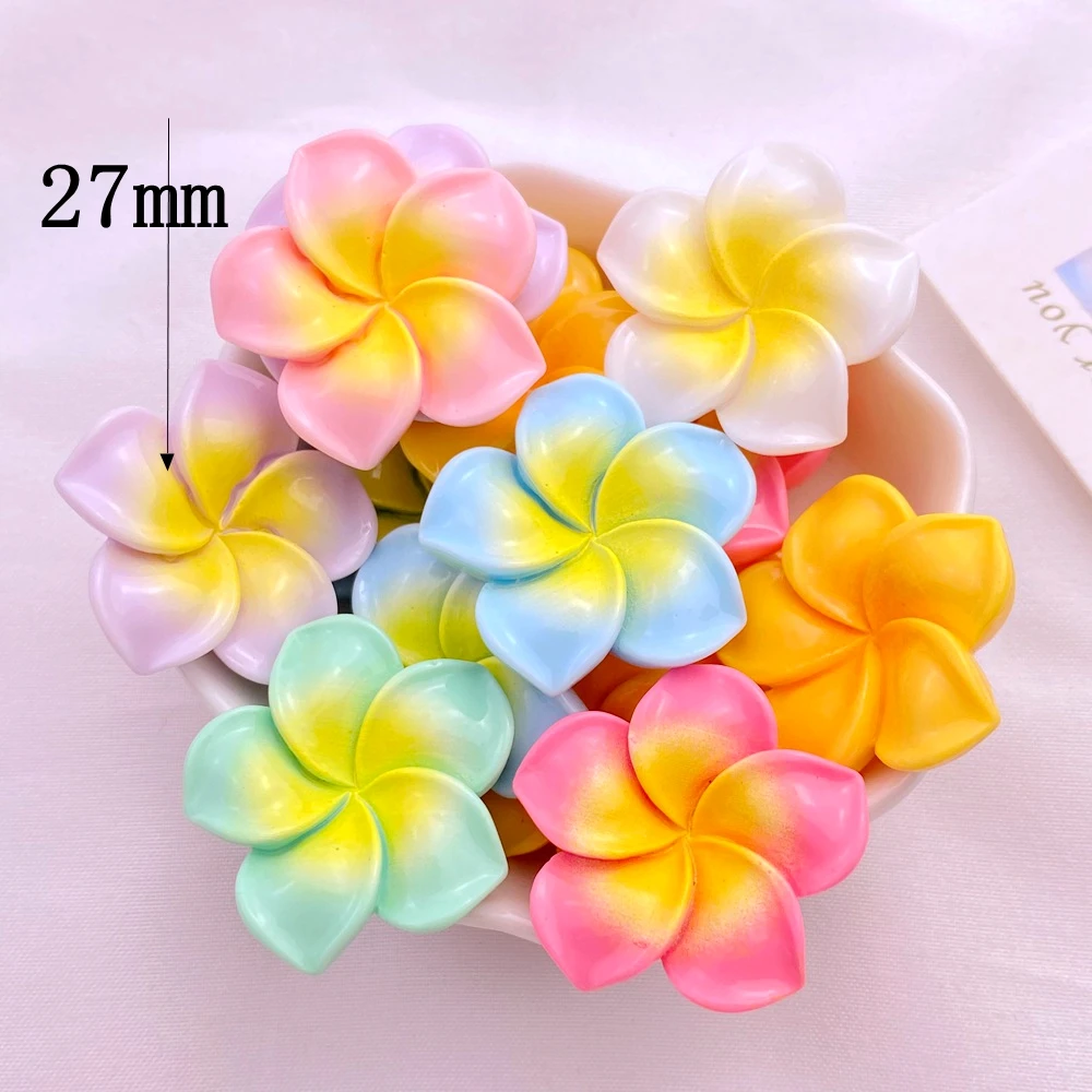 10Pcs New Cute Resin Mini Flower Series Flat Back Parts Embellishments For Hair Bows Accessories