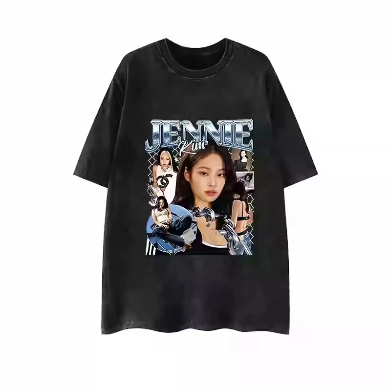 

Vintage Bootleg Jennie Printed T Shirt 90s Retro HipHop unisex casual hip-hop cotton T-shirt