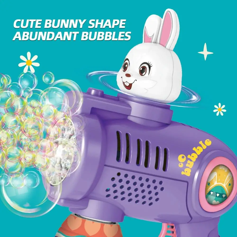 Easter 21 holes electric rabbit bubble machine outdoor toy for Wedding party beach Create surprises bubble blower for family kid