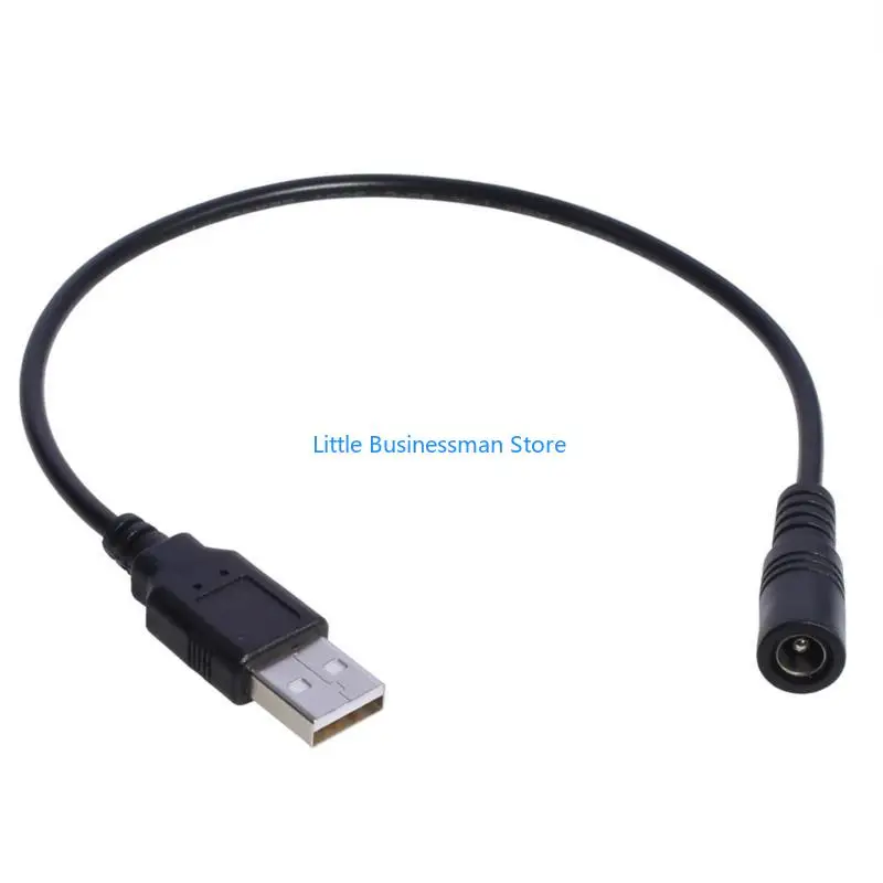 30 USB-auf-DC-5,5 x 2,1 mm 5-V-Stromkabel, Stecker auf Buchse, USB-Hosenstecker, Ladekabel für kleine Lüfter, Router – Detail 3