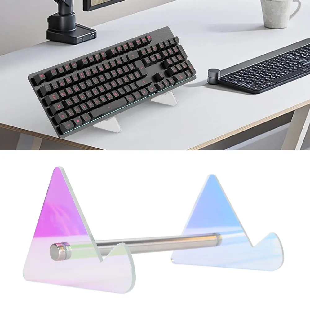 

Sturdy Acrylic Keyboard Stand Detachable Colorful Keyboard Holder Riser Design Stable Storage Rack Office Space