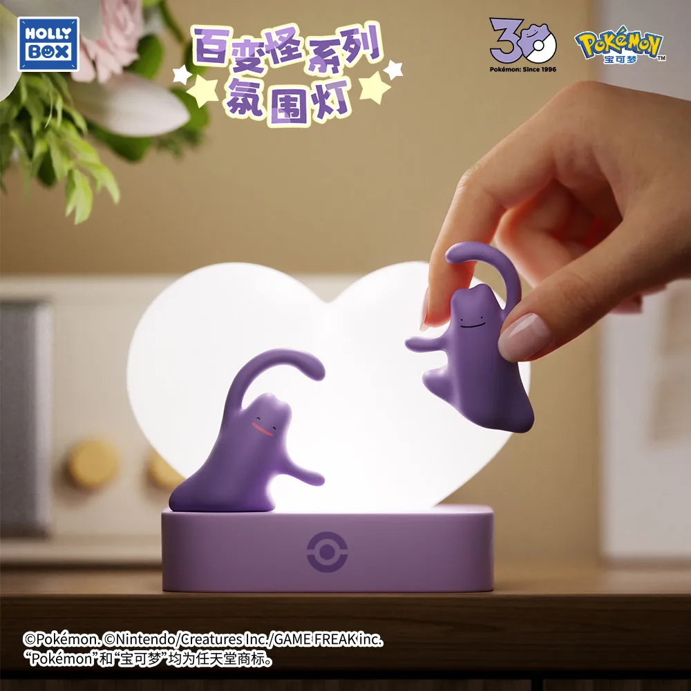 Hollybox Pokemon Ditto Ambient Light Desktop Ornament Soft Glow Night Light For Bedroom Home Decor Holiday Gift