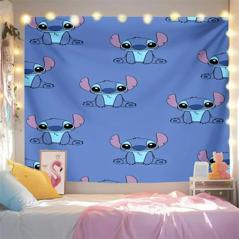 Stitch Tapestry Star Baby Cute Cartoon Background Cloth Dormitory Bedside Decoration Wallpaper Ins Photo Background