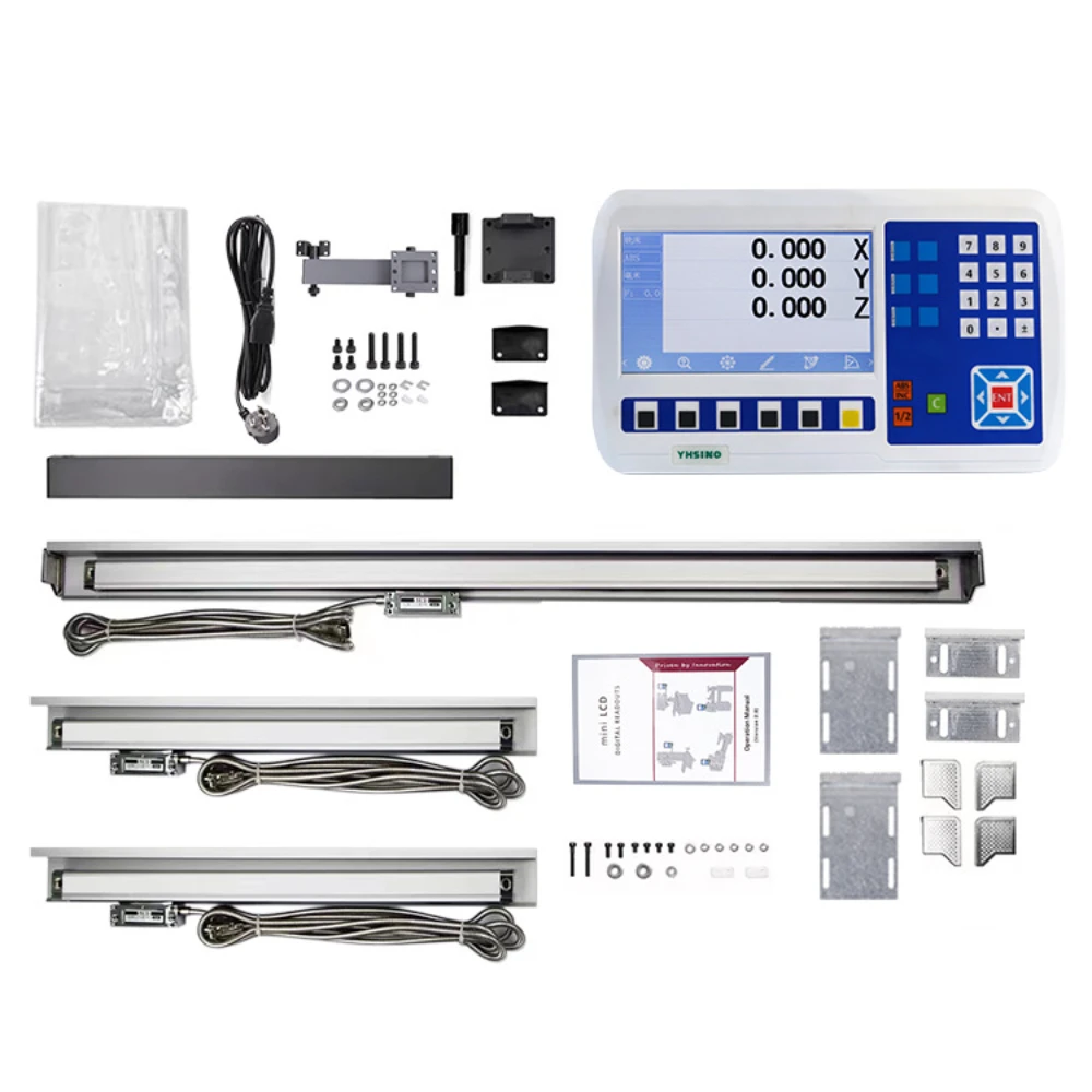 آلة طحن المخرطة العالمية ، مسطرة مقضب 3 محاور ، أداة عرض الإشارة الرقمية ، شاشة كبيرة ، شاشة LCD 7 بوصة