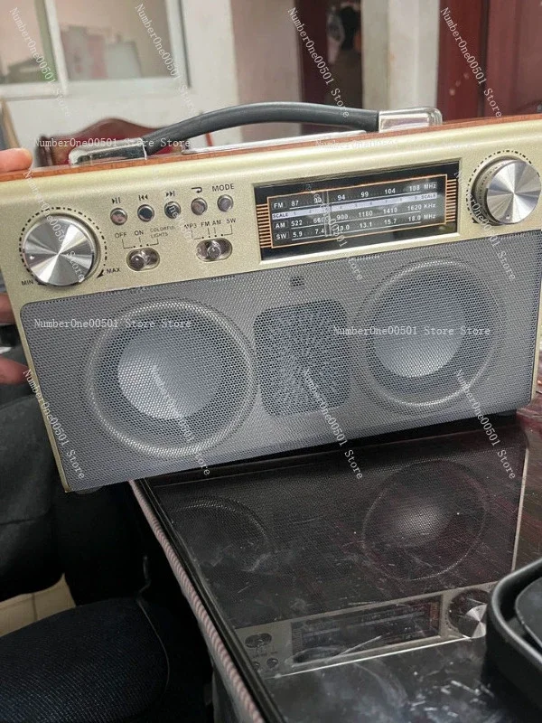 Desktop Full Band Radio For Elderly Home Use Bluetooth Wooden Player All In One Machine