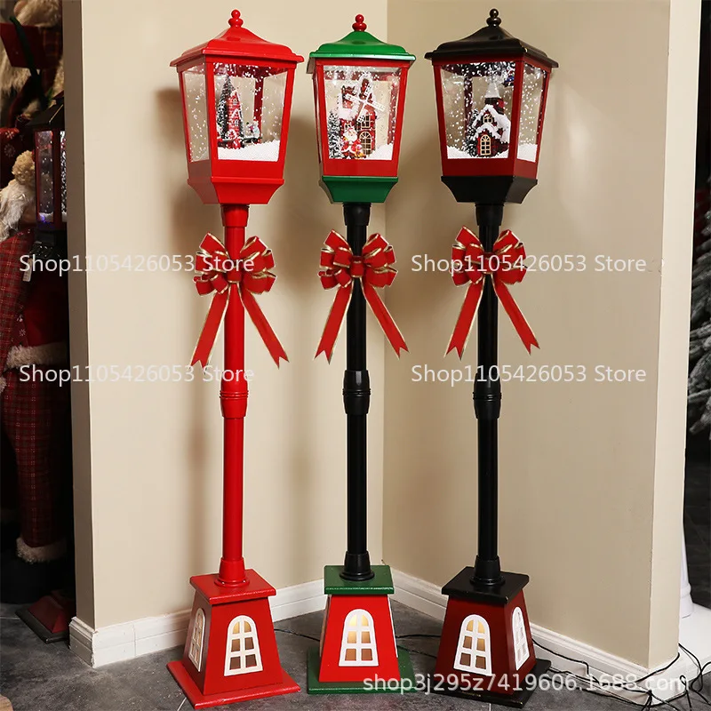 musique-de-noel-lampe-de-rue-en-forme-de-neige-ornement-vieil-homme-bonhomme-de-neige-cerf-hotel-centre-commercial-decoration-de-fetes