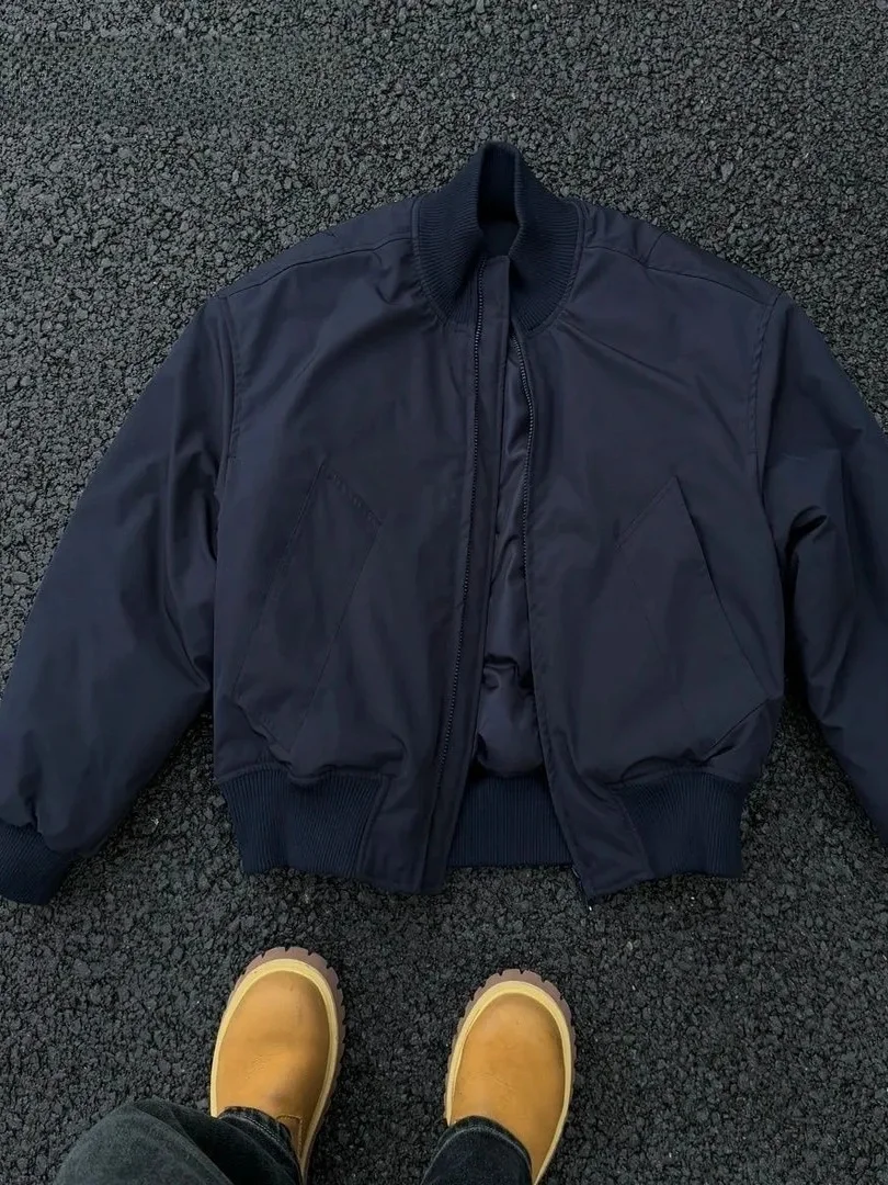 

Spring 2026 ort Sle Men's Jaet Stand Collar Trendy Simple Haome Outerwear High Street Versatile Zipper Casual Fit