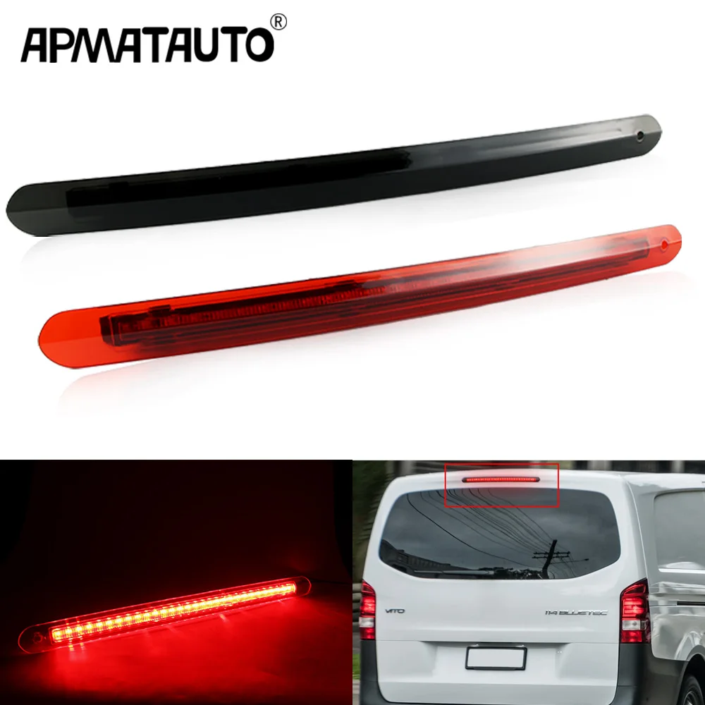 1PC For Mercedes Vito W447 14-2020 High Level Third LED Tail Stop Brake Light RED  Smoke Black Lens OEM:A4479060800,A4479060700