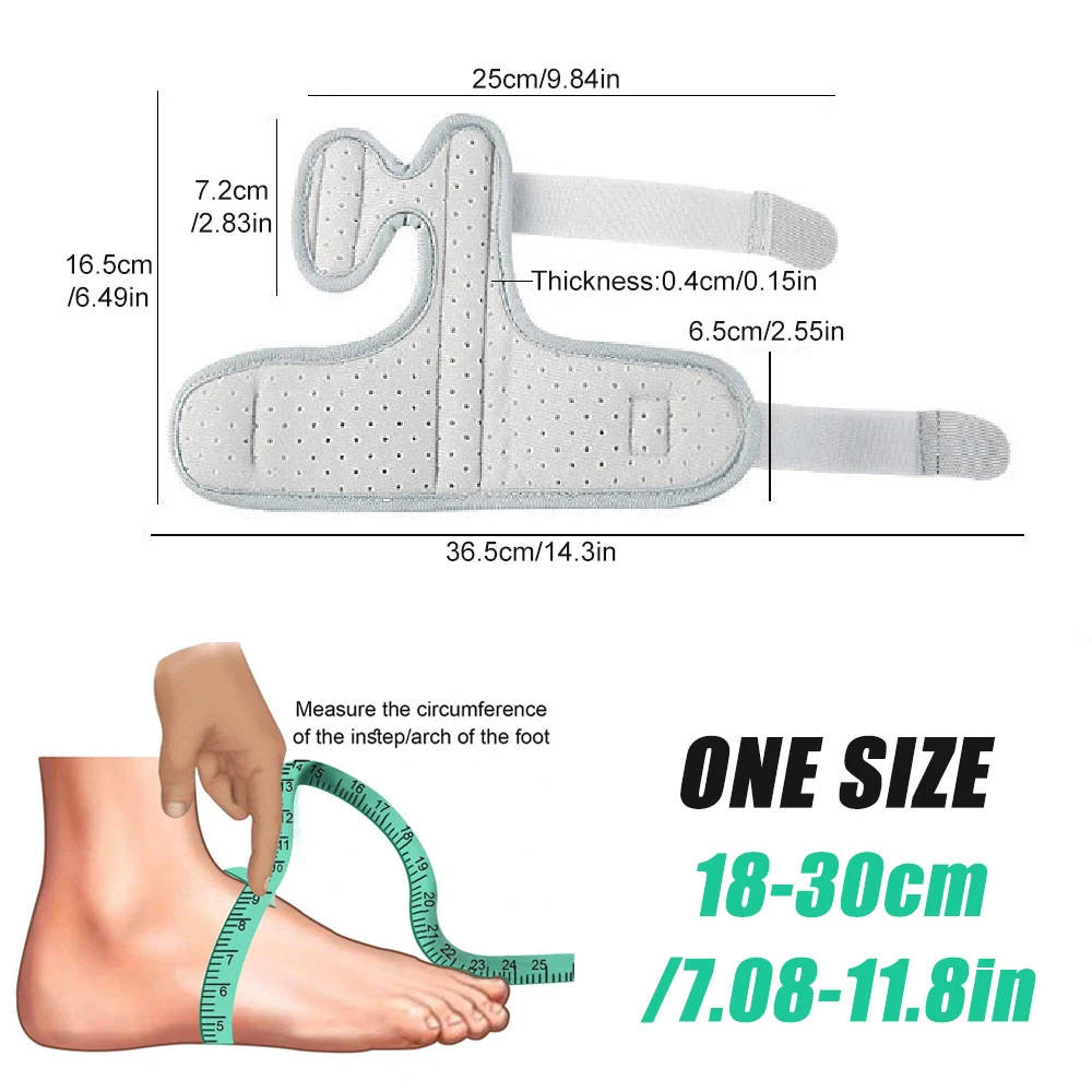 1Pcs Toe Straightener Bunion Corrector, Adjustable Foot Splint with Built-in Support Strip, Toe Separator for Hallux Valgus