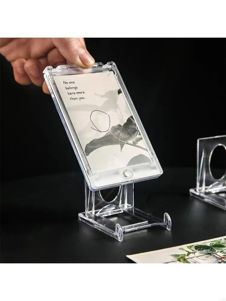 CORB 10Pcs Acrylic Trading Card Holder Display Stand With Adjustable Viewing Angles For Home and Exhibition Event Displaying