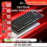 AKKO TAC75 HE Magnetic Switch Keyboard 75% Gaming Keyboards Rapid Trigger 0.01mm 8K RGB Wired Esports Custom Keyboard for Gamer