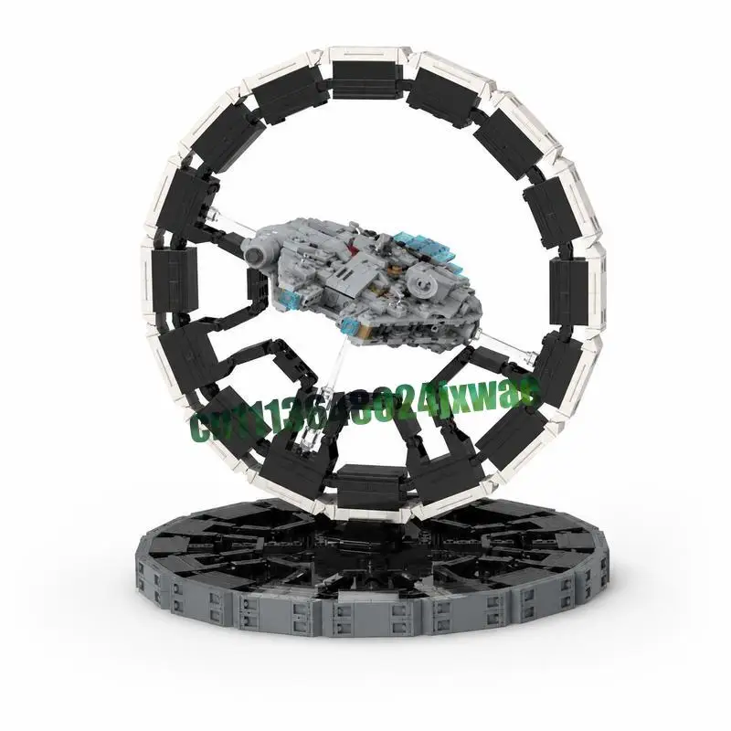 1296 PCS MOC Space Battle Spaceship Circular Stand Model Custom Puzzle Architecture DIY Assembly Educational Creative Toy Gifts