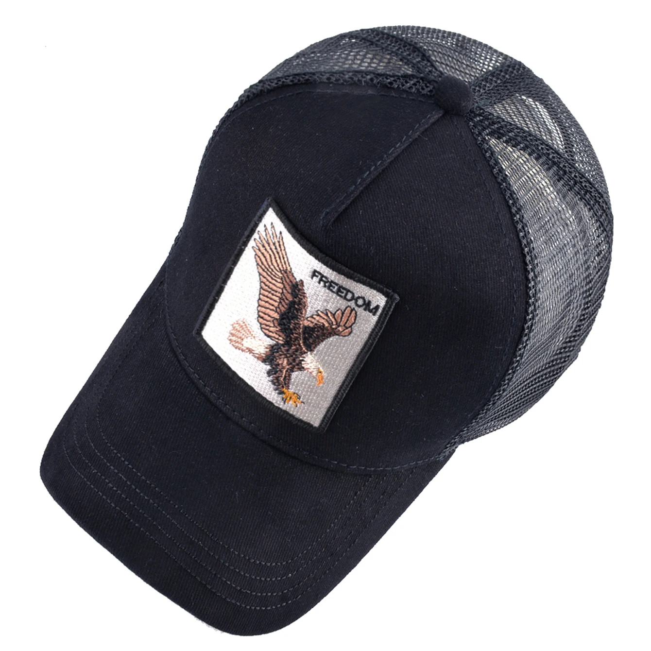 Fashion Baseball Cap With Eagle Embroidery Patch Men And Women Four Season Outdoor Trucker Cap Outdoor Casual Sport Visor Hat