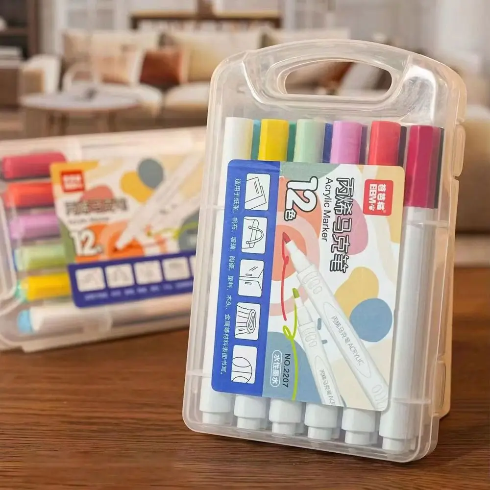 12Pcs/Set Waterproof Golf Accesoires Sunscreen Acrylic Painter Color Changing Pen Golf Club Pen Ink Pen