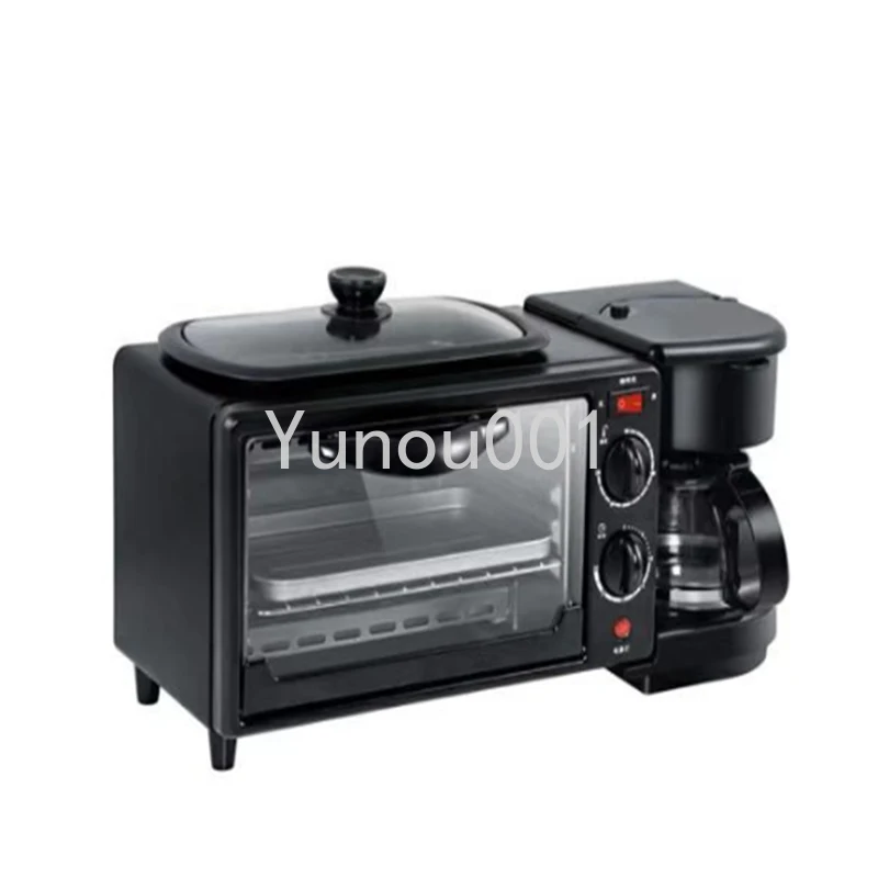 Electric Breakfast Machine, Multifunctional Oven, Mini Bread Sandwich Toaster, Frying Pan with Timer, Electric Kettle