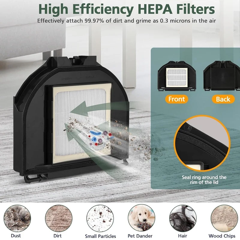 แผ่นกรอง HEPA สำหรับเครื่องดูดฝุ่นหุ่นยนต์ฉลาม RV2310AE เมทริกซ์แปรงด้านข้างหลักอะไหล่ทดแทนเครื่องดูดฝุ่น