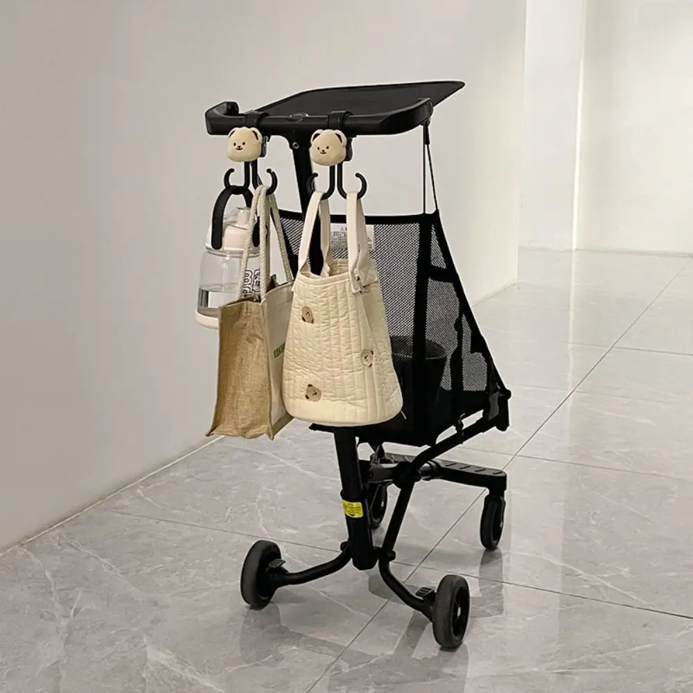 الدب عربة طفل السنانير أرنب هوك مزدوج معلقة هوك عربة المنظم عربة الملحقات عربة الملحقات الكرتون