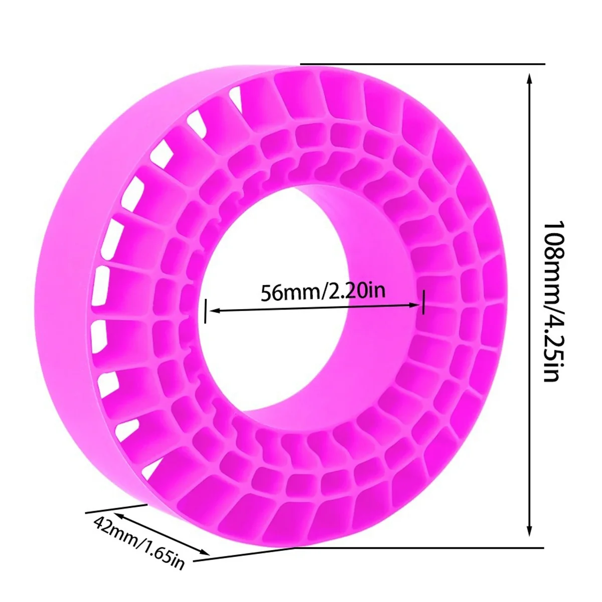 4 STUKS Siliconen Rubber Insert Foam Band Fit voor 1.9 Inch Wielbanden 108mm Foam Fit voor 1/10 RC Crawler Auto-Groen