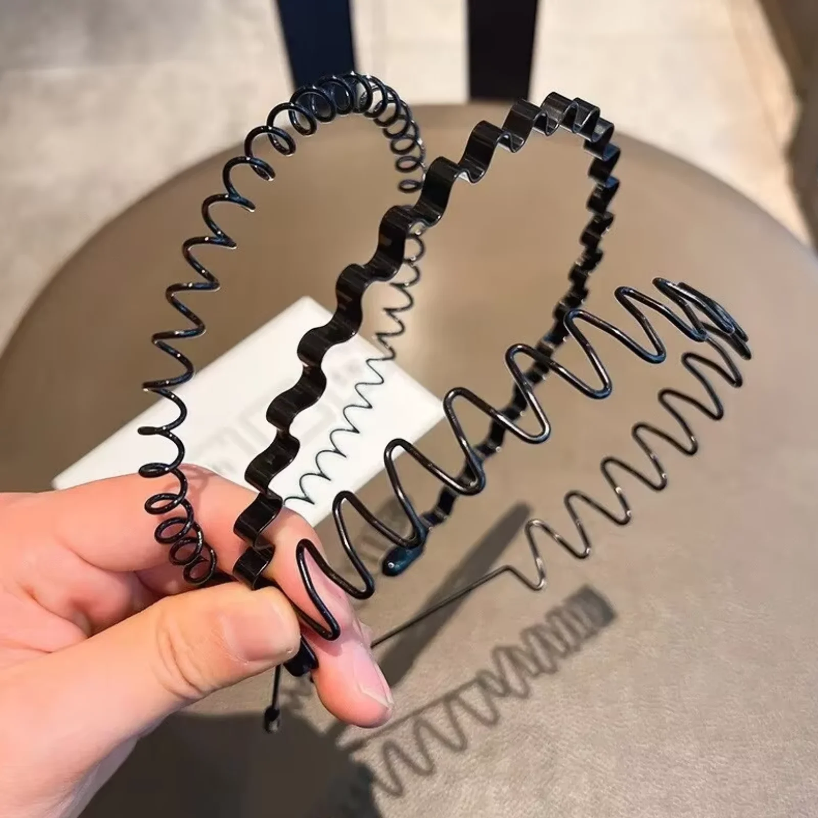 Aros para el cabello para hombre, aros para la cabeza antideslizantes, moda coreana simplificada, aros para el cabello invisibles deportivos, aros para el cabello para mujer, 3/5 Uds.