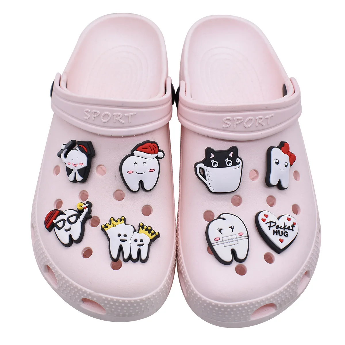 16/20 Stück, medizinische Serie, Schuh-Accessoires, Arzt- und Zahn-Design, Schuhverzierungen, passend für Clogs, Sandalen, Armbänder, Geschenkidee für Freunde. – Detail 10